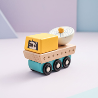 Color Spring– Spelend & Ontwikkelend – Sensorisch Houten Babyspeelgoed Ruimteauto | Educatief Speelgoed