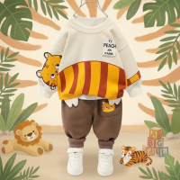 Mini Fashion™   Warm & Zacht – Tweedelige Kinder Kleding Set Tijger / 73 (3–6 maanden) | Educatief Speelgoed