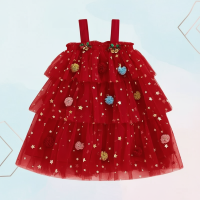 TinyStar – Dromerig & Sierlijk – Kerst Jurk Rood / 120 (5–6 jaar) | Educatief Speelgoed