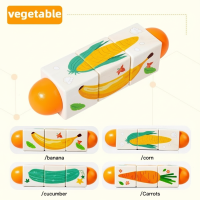 WoodiTurn – Leerzaam & Leuk – Roterende Puzzel Groente & Fruit | Educatief Speelgoed