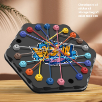 Color Rope Logic Game – Denken & Interactief – Bordspel Zwart | Educatief Speelgoed
