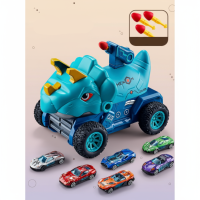 TurboRex – Avontuurlijk & Interactief – Dinosaurus Speelgoedauto Blauw   6 Auto / 6 auto's | Educatief Speelgoed