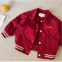 UrbanCub – Stoer & Stijlvol – Kinder Baseball Jas Rood / 120 (5–6 jaar) | Educatief Speelgoed
