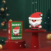 HolidayBlocks – Vrolijk & Decoratief – Kerst Mini Bouwstenen Kerstman | Educatief Speelgoed