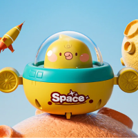 Push and Go UFO Toy – Motoriek & Speels – UFO Speelgoed Gele eend | Educatief Speelgoed
