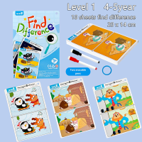 Spot the Difference Game – Concentratie & Leren – Kaartspel Blauw   10 vellen (4 5 jaar) | Educatief Speelgoed
