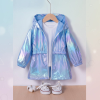 LumiBreeze – Glanzend & Licht – Kinder Regenjas met capuchon Blauw / 110 (3–4 jaar) | Educatief Speelgoed