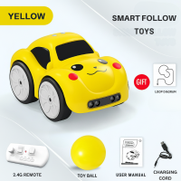 TinyRacer – Tekenplezier & Slim Rijden – Autonome Cartoon Auto Geel | Educatief Speelgoed