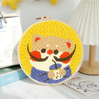 SoftLoop – Zacht & Creatief – DIY Punch Needle Thuisdecor Set Cartoon Kat | Educatief Speelgoed