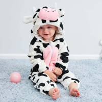 Mini Fashion™ – Dieren Dromenland – Kinder Dieren Onesie Koe / 80 (6 12 maanden) | Educatief Speelgoed