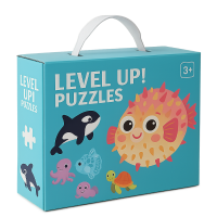 Woods™   Fijne Motoriek & Creatief   6 in 1 Puzzel Zeedieren | Educatief Speelgoed
