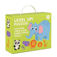 Woods™   Fijne Motoriek & Creatief   6 in 1 Puzzel Dieren | Educatief Speelgoed