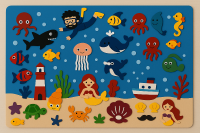 FeltBoard™ | Eindeloos ontdek  en speelplezier!   Viltbord Onderwaterwereld | Educatief Speelgoed