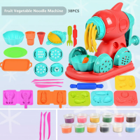 PlayDough Fun – Speels & Creatief – DIY Klei Speelset Noedelmachine   12 kleuren   38 stuks | Educatief Speelgoed