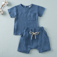 Baby Summer Outfit – Luchtig & Comfort – Kleding Set Blauw / 66 (3–6 maanden) | Educatief Speelgoed