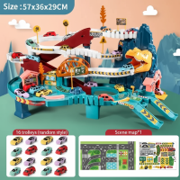 JurassicRun – Stoer & Leerzaam – Dino Racebaan met Auto’s 16 auto's | Educatief Speelgoed