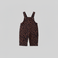 LeopardChic – Trendy & Comfortabel – Meisjes Tuinbroek met Luipaardprint Bruin / 90 (1–2 jaar) | Educatief Speelgoed