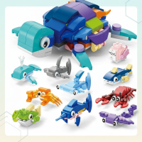 BlockCraft – Educatief & Leuk – ConstructieSet Zeedieren | Educatief Speelgoed