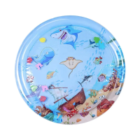 TinyWave – Vrolijk & Ontwikkelend – Baby Sensorische Watermat Haai (⌀ 100 cm) | Educatief Speelgoed