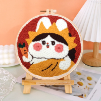 SoftLoop – Zacht & Creatief – DIY Punch Needle Thuisdecor Set Konijntje | Educatief Speelgoed