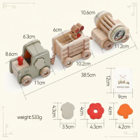 TrainCount –  Klassiek & Educatief – Houten Montessori Trein Vormen Trein | Educatief Speelgoed