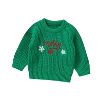 JoyKnit – Knus & Warm   Kersttrui met tekst Groen (Merry) / 86 (1–1.5 Jaar) | Educatief Speelgoed