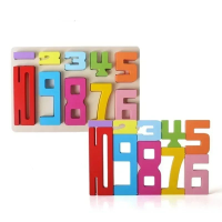 Brain Blocks – Stapel & Leer – Leerblokken Spel 10 stuks (Houten bord) | Educatief Speelgoed