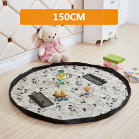 Toy Storage Bag™   Eenvoudig georganiseerd   Speelkleed & opbergzak in 1 Zwart wit | Educatief Speelgoed