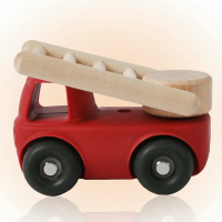 Montessori Silicone Toy Car – Veilig & Bijtvriendelijk – Siliconen Bijt Speelgoed Voertuig Brandweerwagen | Educatief Speelgoed