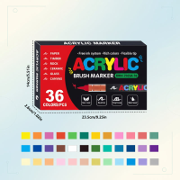 ColorCraft – Creatief & Duurzaam – Acrylmarkers met penseelpunt 24 + 12 GRATIS (36 kleuren) | Educatief Speelgoed