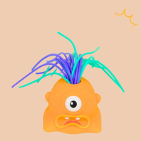 Yellie – Grappig & Interactief – Monster Stressspeeltje Oranje | Educatief Speelgoed