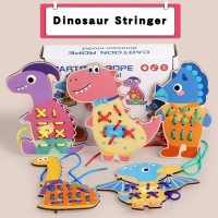 TiePal   Strikken & Spelen – Veterstrik Speelbord Dinosaur | Educatief Speelgoed