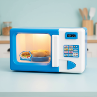 Pretend Play Kitchen Set – Creatief & Rollenspel – Keuken Speelgoed Magnetron / Blauw | Educatief Speelgoed