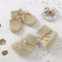 Booties & Mittens – Zacht & Warm – Handschoenen en Schoentjes Set Beige / 14 (12–18 maanden) | Educatief Speelgoed