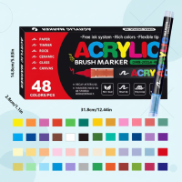 ColorCraft – Creatief & Duurzaam – Acrylmarkers met penseelpunt 36 + 12 GRATIS (48 kleuren) | Educatief Speelgoed