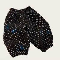 MiniTrousers – Warm & Zacht – Kinder Corduroy Broek met Fleecevoering Zwart Polka / 140 (8–9 jaar) | Educatief Speelgoed
