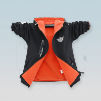 Reversible Kids Jacket – Waterdicht & Winddicht – Lichtgewicht Jas Zwart / 180 (15–16 jaar) | Educatief Speelgoed