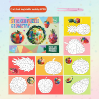 3D Sticker Puzzle – Creatief & Leerzaam – Geometrische 3D puzzel Fruit | Educatief Speelgoed