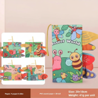SoftTails – Kleurrijk & Sensorisch – Baby staartboekje Insecten | Educatief Speelgoed