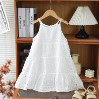 BohoBelle – Elegant & Comfortabel – Jurk met Broderie Details Wit / 110 (3–4 jaar) | Educatief Speelgoed