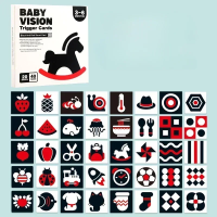 VisionBook – Educatief & Leerzaam – Baby Cognitie Kaartenboek 3 6 maanden | Educatief Speelgoed