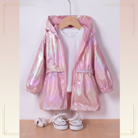LumiBreeze – Glanzend & Licht – Kinder Regenjas met capuchon Roze / 110 (3–4 jaar) | Educatief Speelgoed