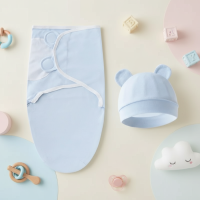 SnuggleBear – Zachte & Warme – Baby Wikkel Deken Blauw | Educatief Speelgoed