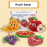 TiePal   Strikken & Spelen – Veterstrik Speelbord Fruit | Educatief Speelgoed
