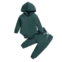 Mini Fashion™   Warm & Stijlvol   Warme Set voor Baby's Donkergroen / 90 (18 24 maanden) | Educatief Speelgoed