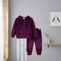 Mini Fashion™ – Zacht en warm – Joggingpak Paars (Plum) / 130 (6–7 jaar) | Educatief Speelgoed