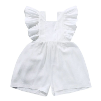Mini Fashion™   Zomers & Schattig   Kinder Jumpsuit Meisjes Wit / 80 (9 12 maanden) | Educatief Speelgoed