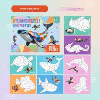 3D Sticker Puzzle – Creatief & Leerzaam – Geometrische 3D puzzel Oceaan | Educatief Speelgoed