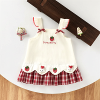 BerryBloom – Lief & Comfortabel – Meisjes Jurk met Aardbei en Konijntje Patch 120 (4–5 jaar) | Educatief Speelgoed