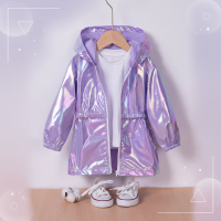LumiBreeze – Glanzend & Licht – Kinder Regenjas met capuchon Lavendel / 100 (2–3 jaar) | Educatief Speelgoed